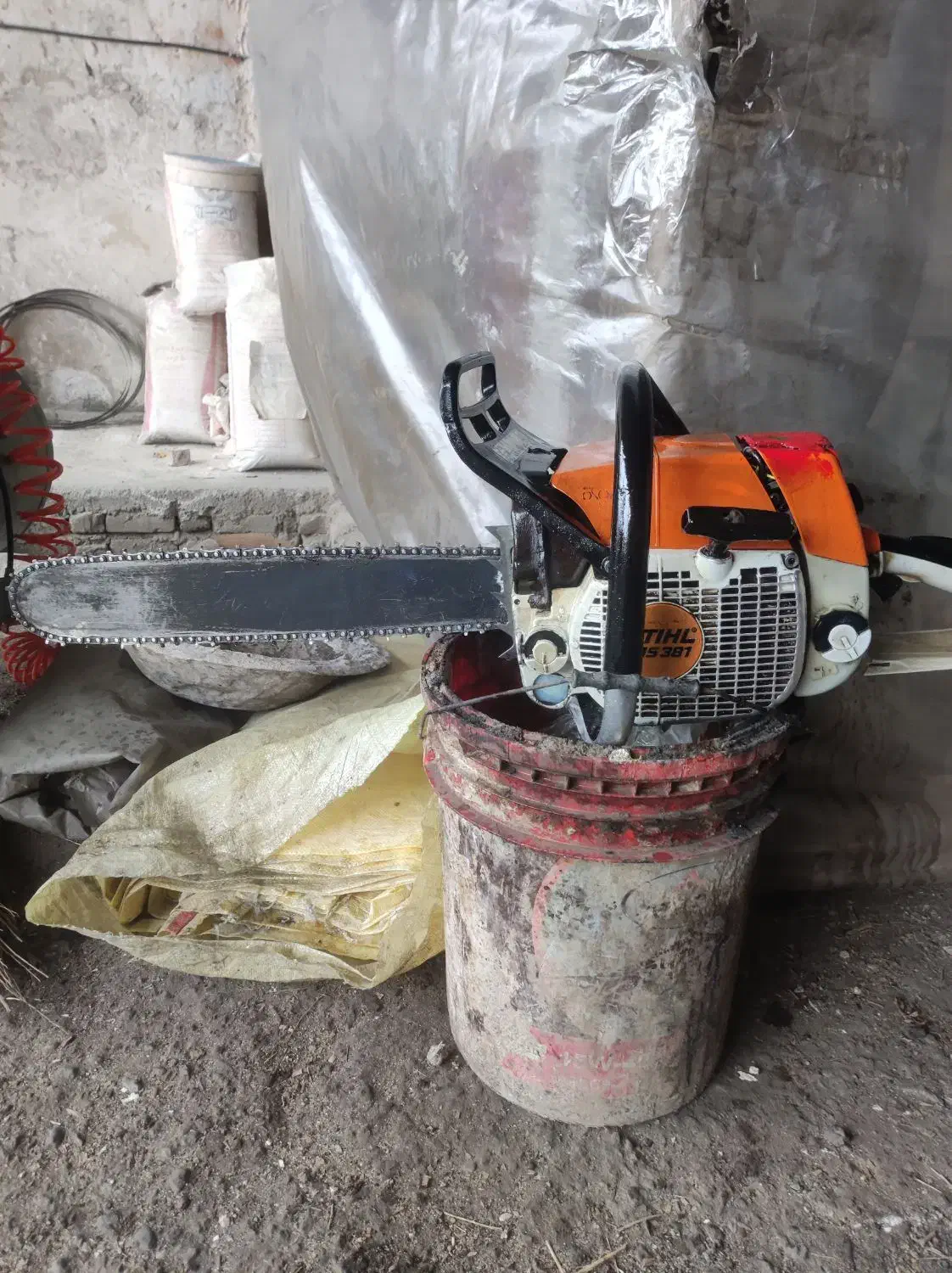 اره موتور اشتیل اصل المان با اره فلکه 80|ابزارآلات|خوی, |دیوار