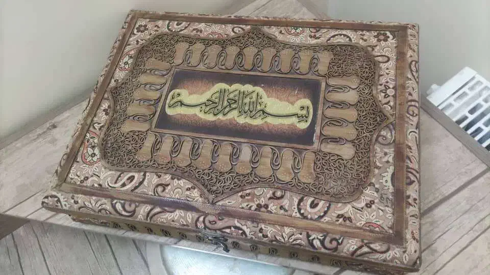 قرآن ترمه مناسب برای سفره عقد|کتاب و مجله مذهبی|یزد, |دیوار