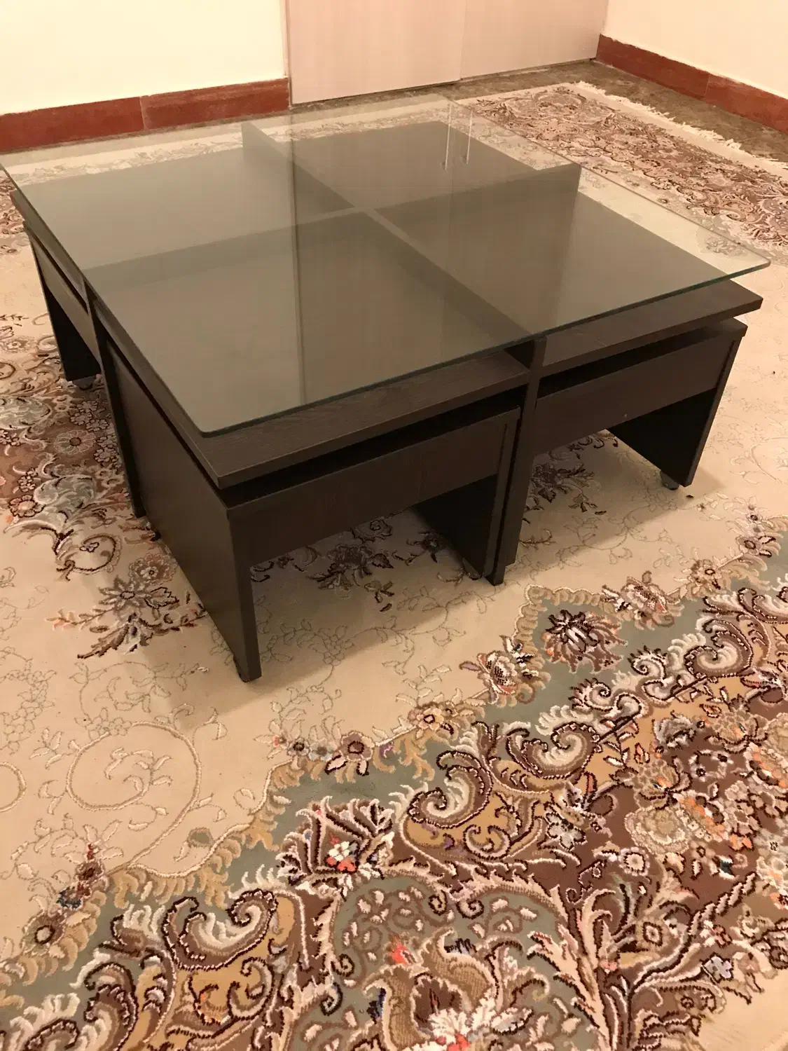 میز جلو مبل با ۴ میز عسلی چرخدار|مبلمان خانگی و میز عسلی|تنکابن, |دیوار