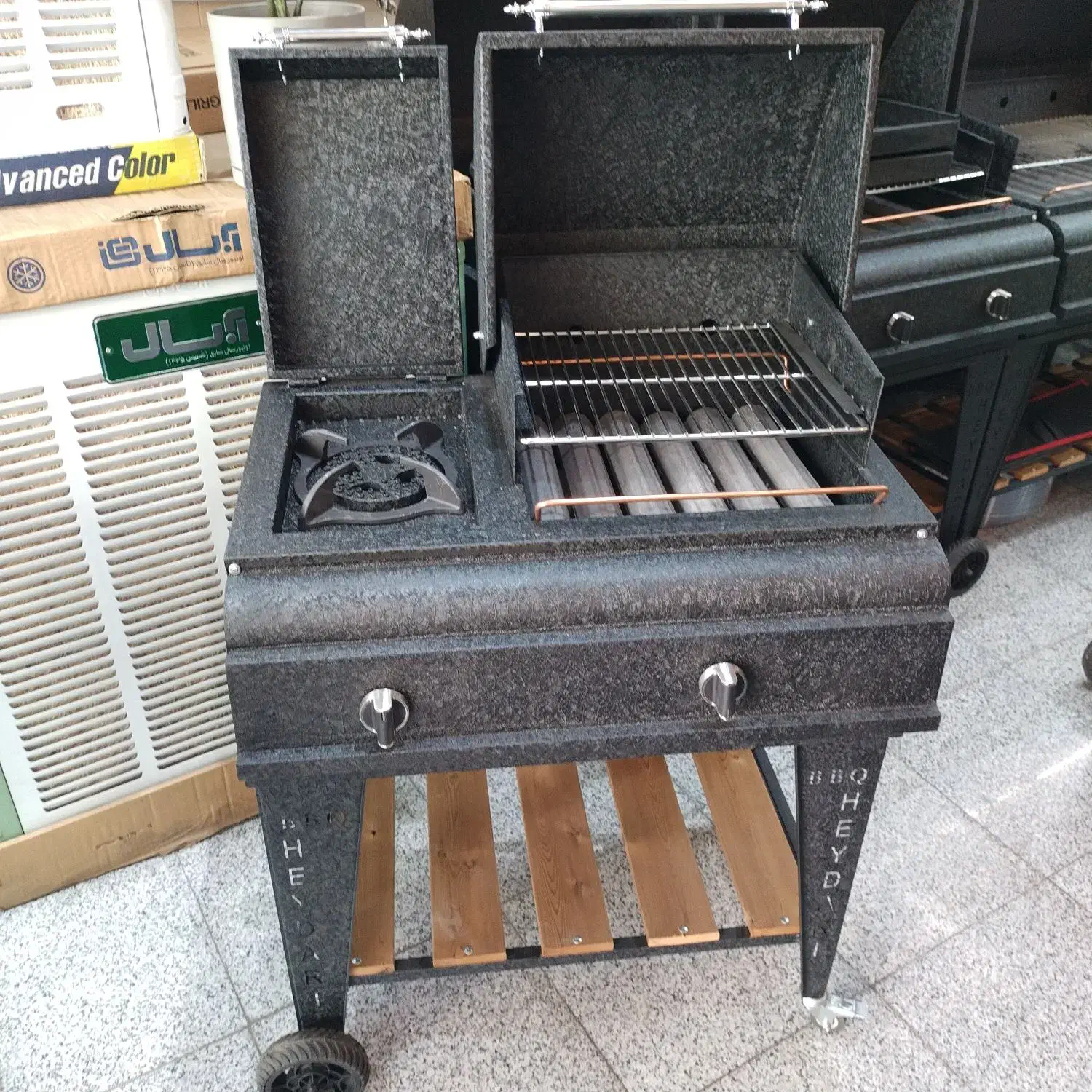 باربیکیو پلوپز دار ۷۰ سانت ۲شیر چدن سنگین|اجاق گاز و لوازم برقی پخت‌وپز|تهران, هفت حوض|دیوار