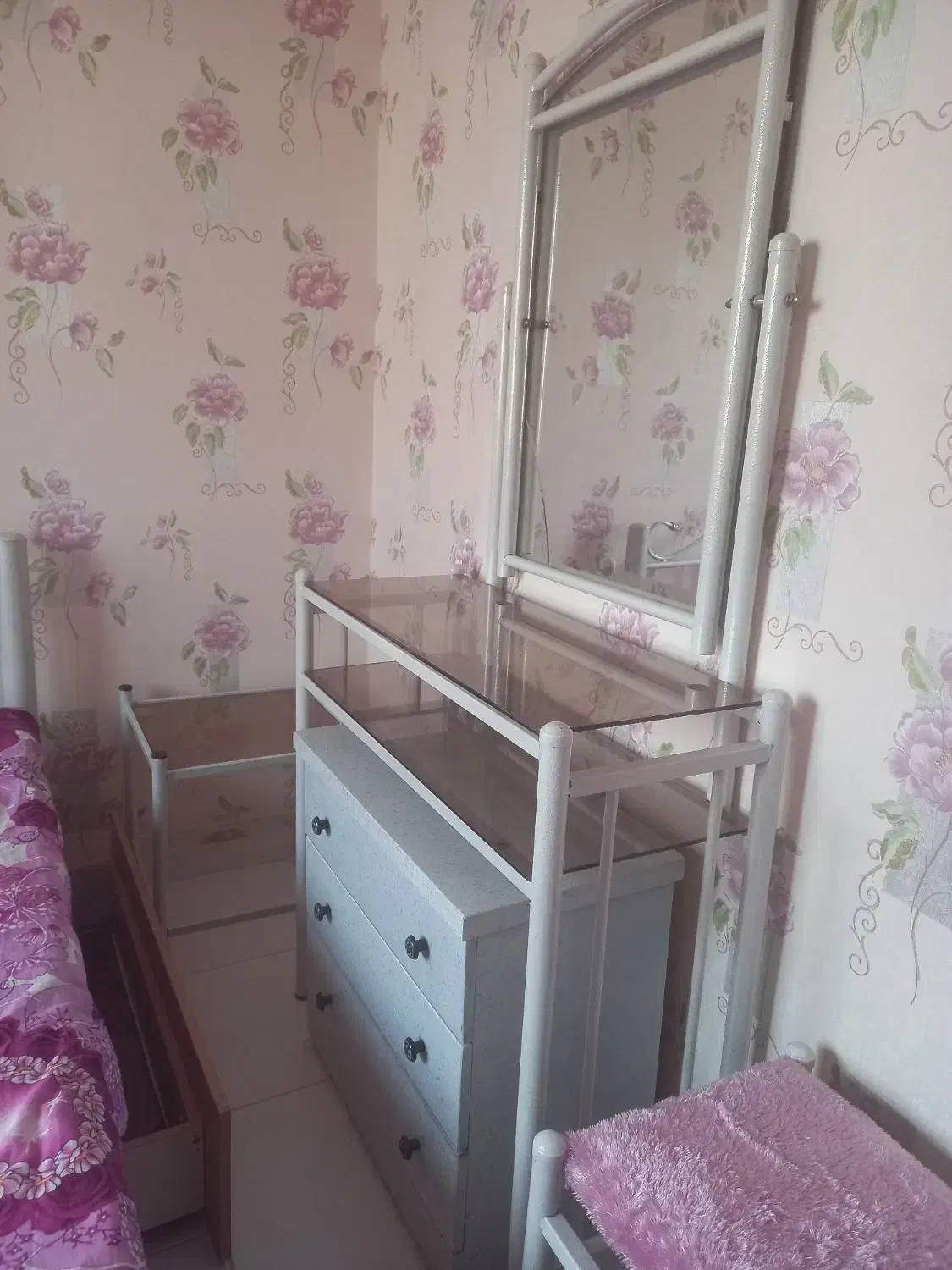 سرویس خواب فرفوژه 2 نفره، سالم و کامل|تخت و سرویس خواب|پرند, فاز ۶|دیوار