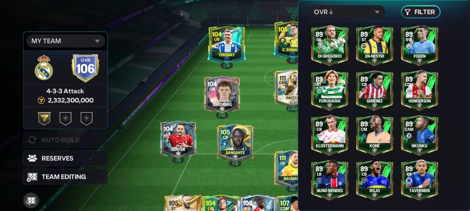 اکانت فیفا موبایل ۱۰۶|کنسول، بازی ویدئویی و آنلاین|بروجرد, |دیوار