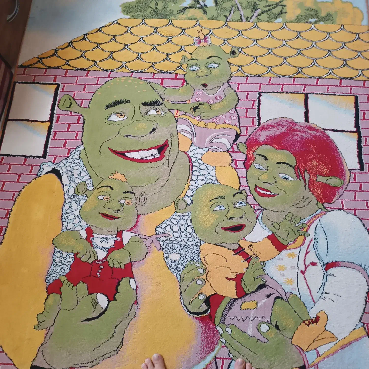 فرش کودک طرح شرک|فرش|مشکین‌دشت, |دیوار