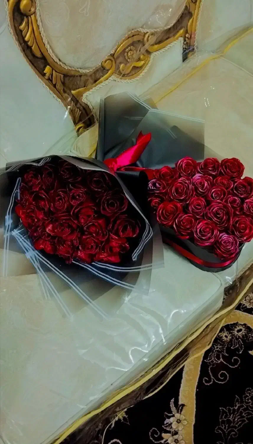 انواع باکس و دسته گل ربانی|گل مصنوعی|الشتر, |دیوار