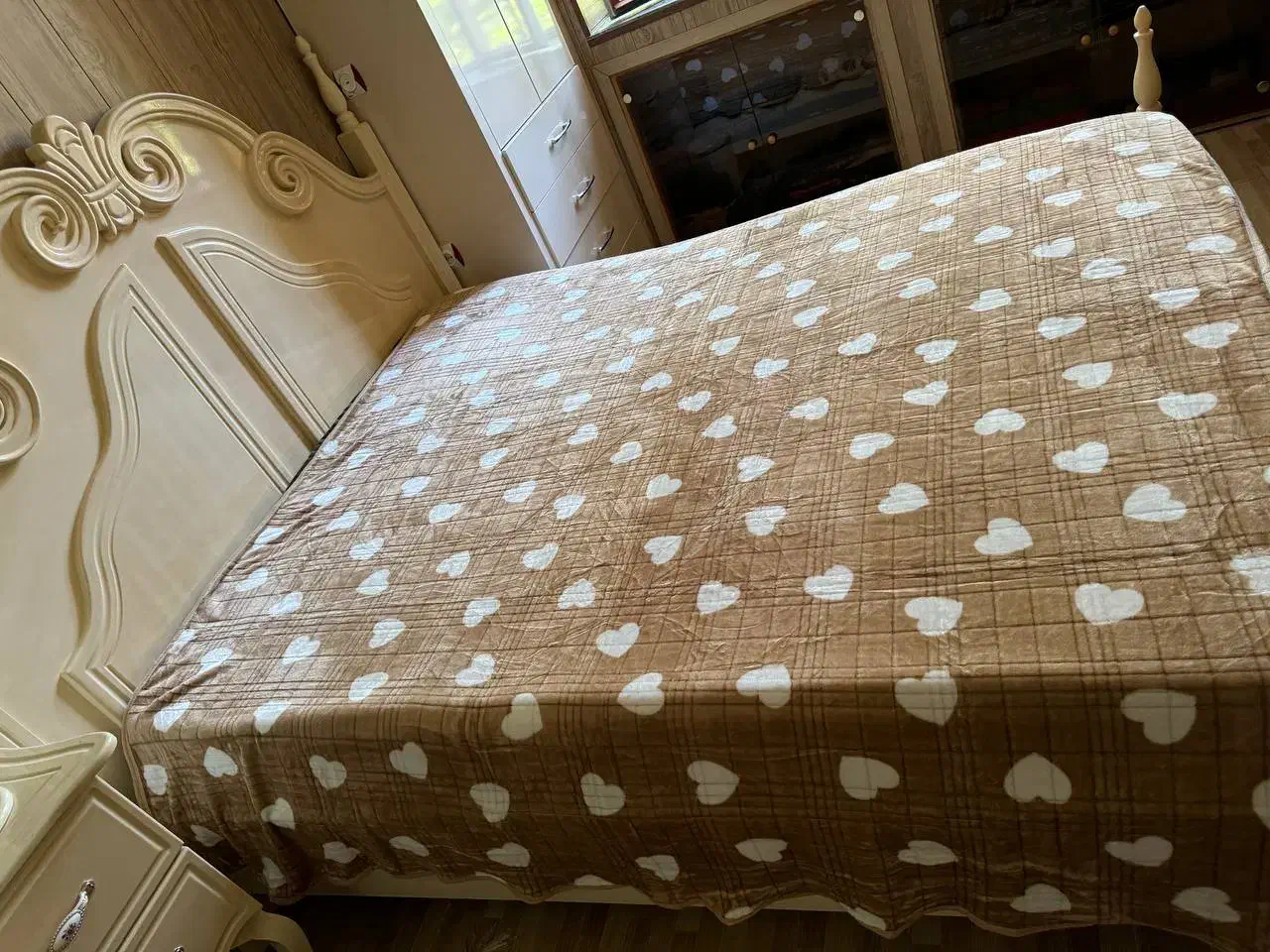 پتو ژله ای قلبی دونفره|رختخواب، بالش، پتو|ارومیه, |دیوار