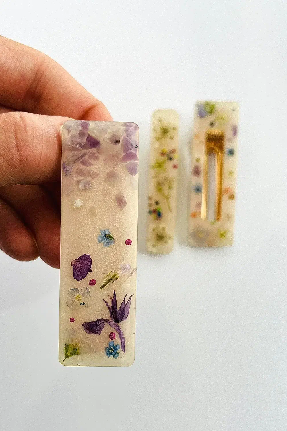 ست گلسر گیره رزینی|زیورآلات و اکسسوری|قم, زند آباد|دیوار