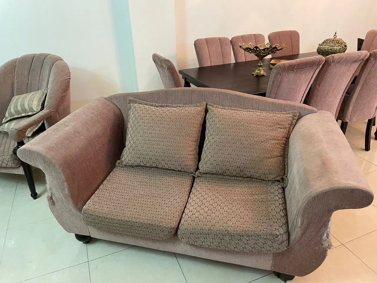 سرویس ست مبل ۵نفره و میزناهارخوری۸نفره|میز و صندلی غذاخوری|تهران, گلستان (شهرک راه آهن)|دیوار