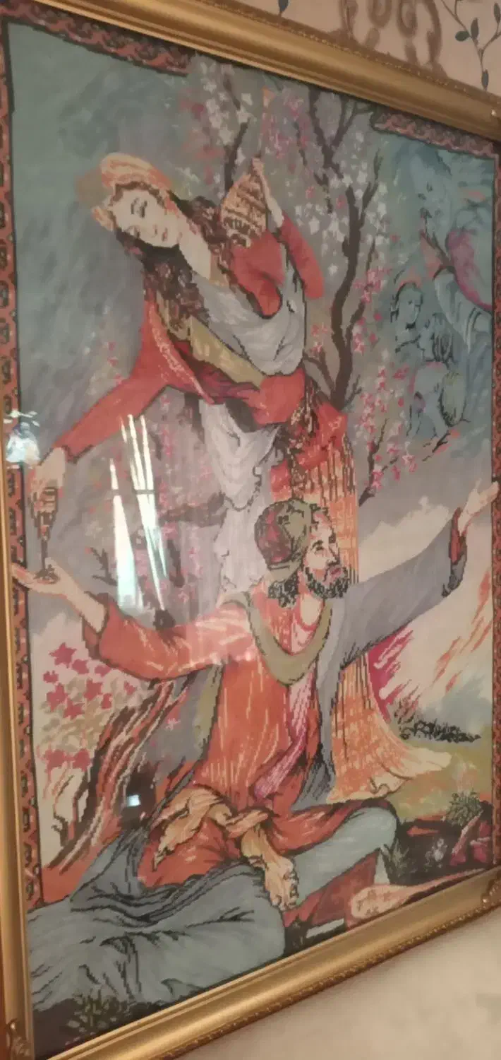 تابلو کوبلن لیلی ومجنون کار دست|تابلو، نقاشی، عکس|تهران, زاهد گیلانی|دیوار