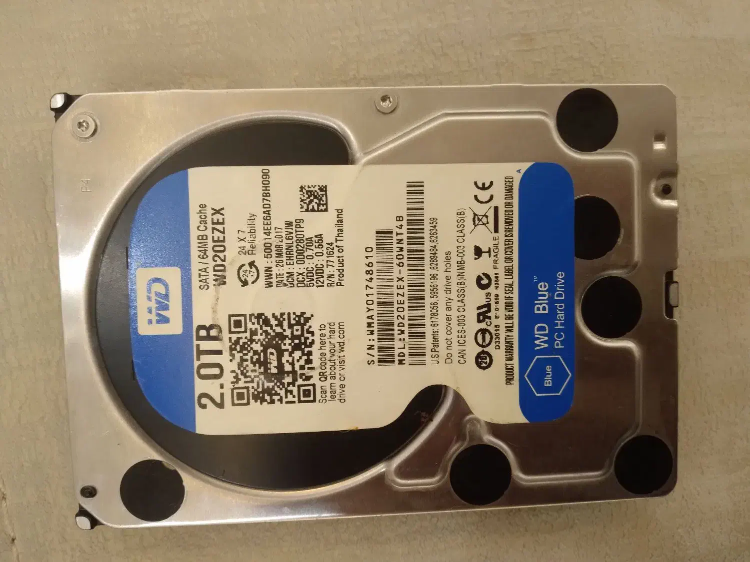 هارد ۲ترا وسترن پر سرعت|قطعات و لوازم جانبی رایانه|رشت, اسماعیل آباد|دیوار