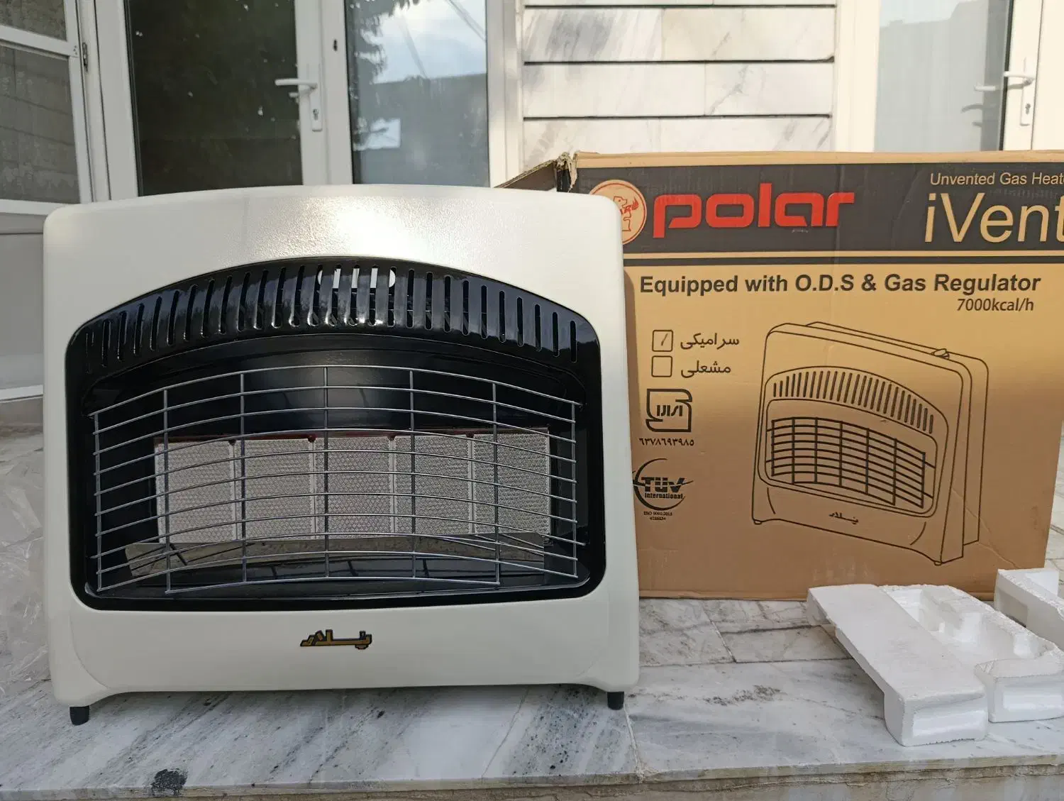 بخاری گازی بدون دودکش پلار ۵ شعله سرامیکی|بخاری، هیتر، شومینه|ماهدشت, |دیوار