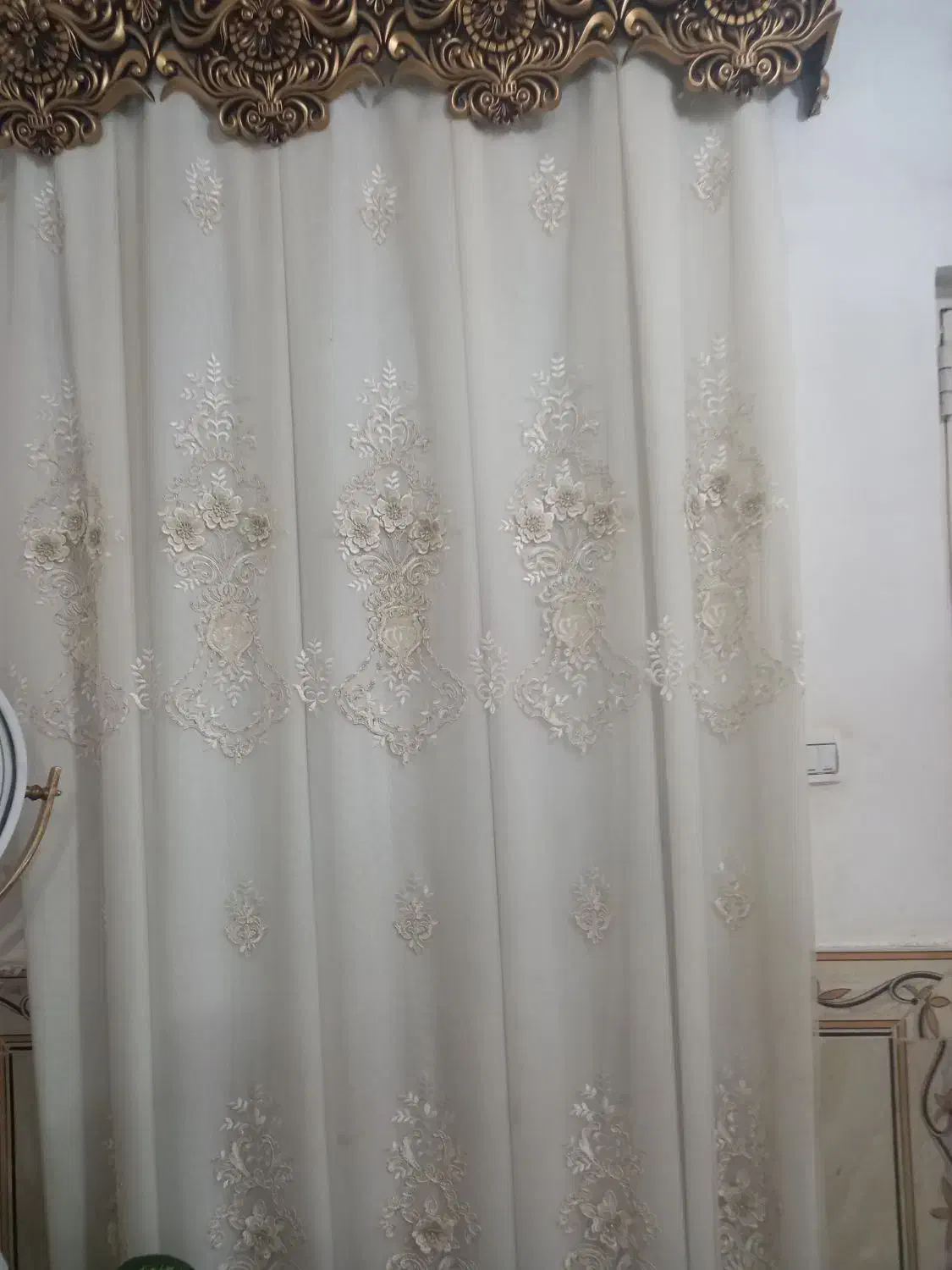 ۲عددپرده باکتیبه|پرده، رانر، رومیزی|آزادشهر, |دیوار