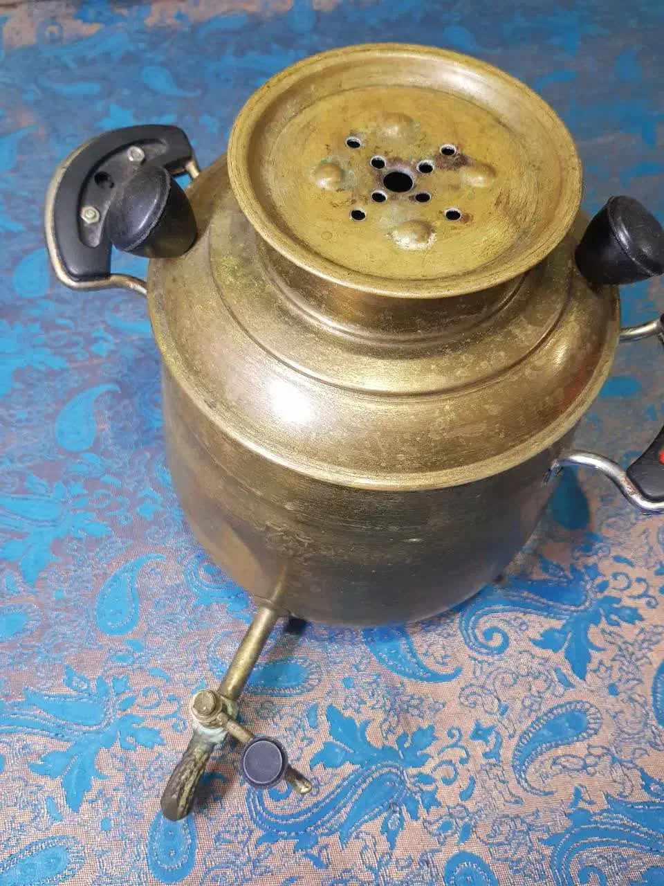 کتری شیر دار برنجی|قوری، کتری، قهوه‌ساز دستی|رشت, دیانتی|دیوار