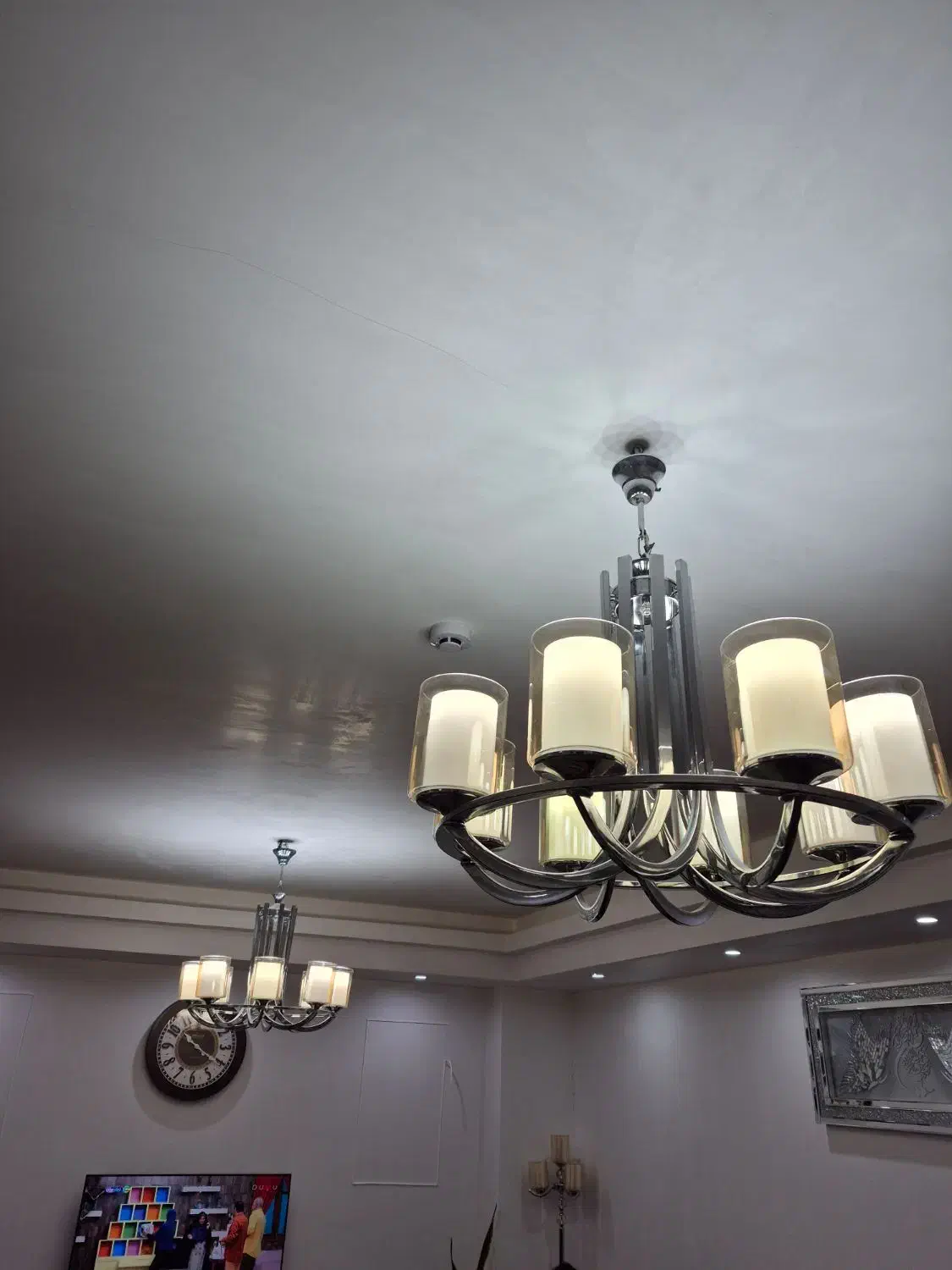 دو عدد لوستر ۸ شاخه دوگلس،۳ شاخه فنری و کنار سالنی|لوستر و چراغ آویز|ری, دیلمان|دیوار