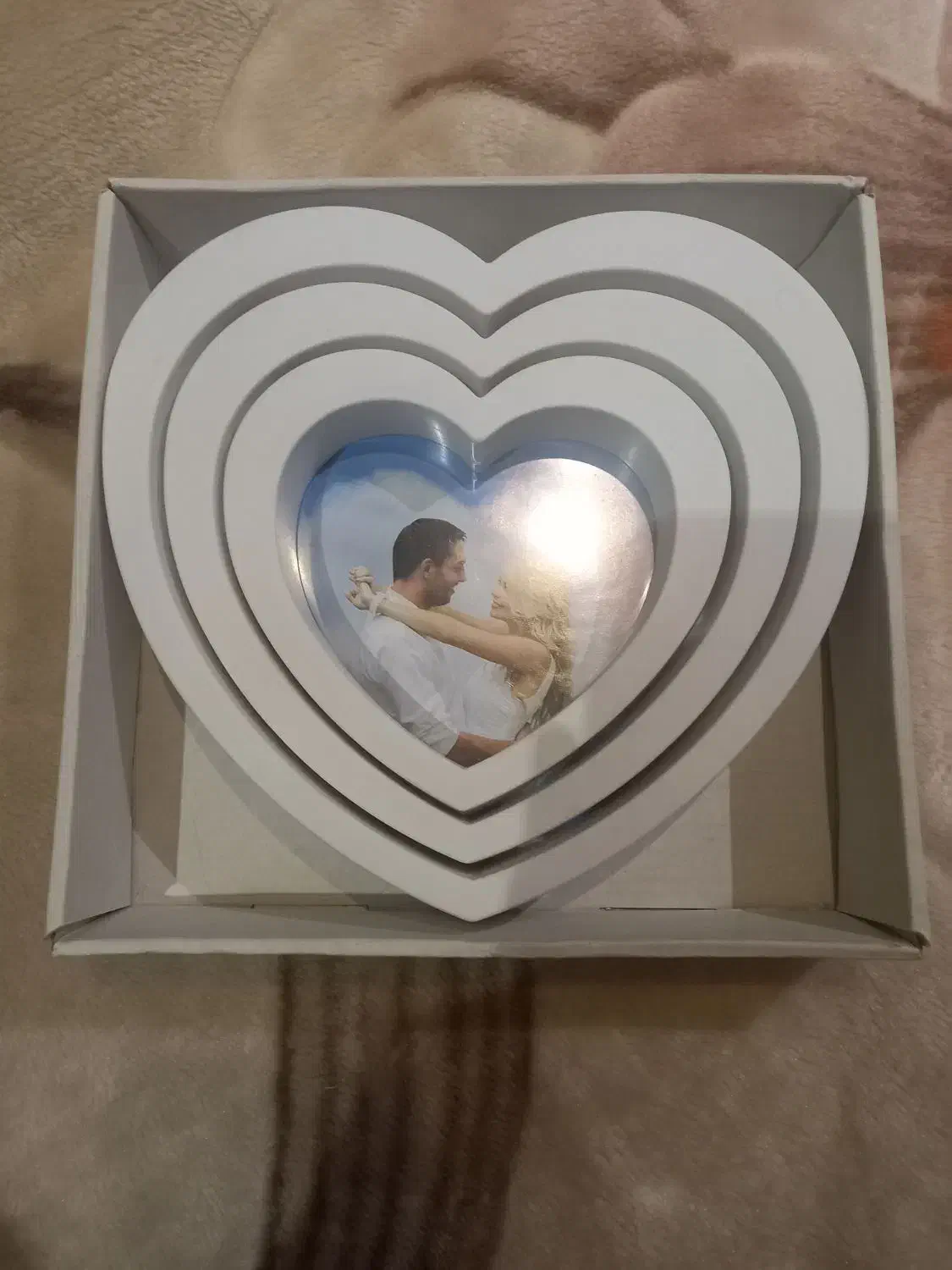 ست سه‌تایی قاب عکس قلب سفید لوکس|تابلو، نقاشی، عکس|کرج, گوهردشت|دیوار