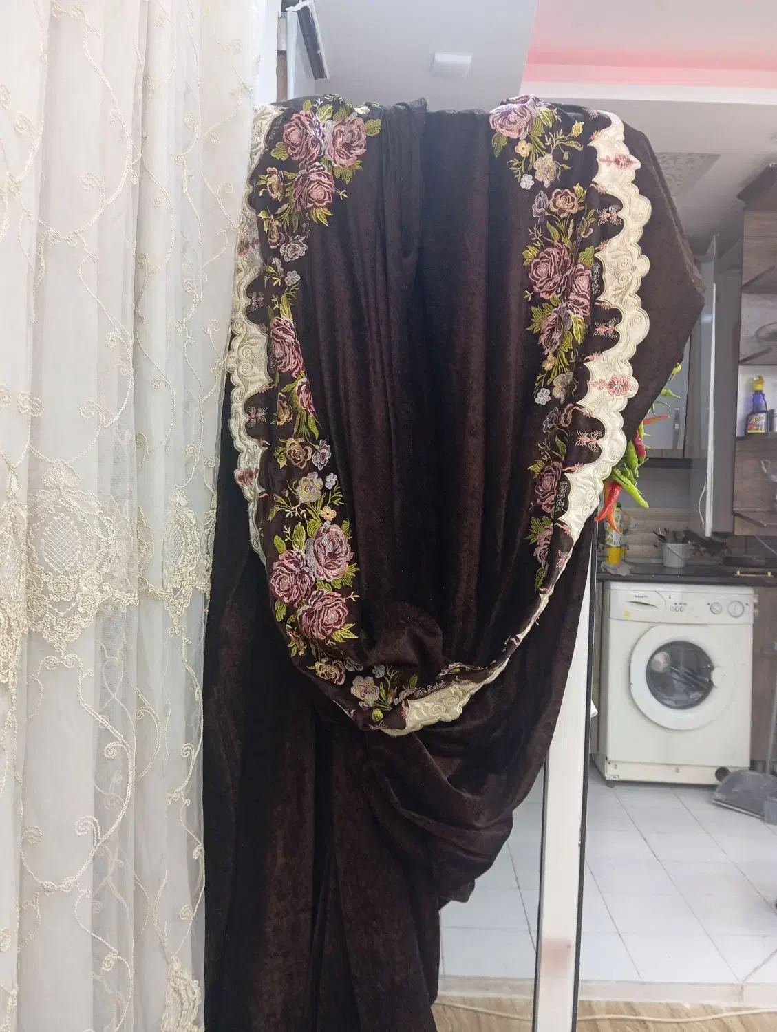 پرده سالم به شرط با چوب پرده کتیبه|پرده، رانر، رومیزی|محمدشهر, شهرک پیام (مهرالبرز)|دیوار