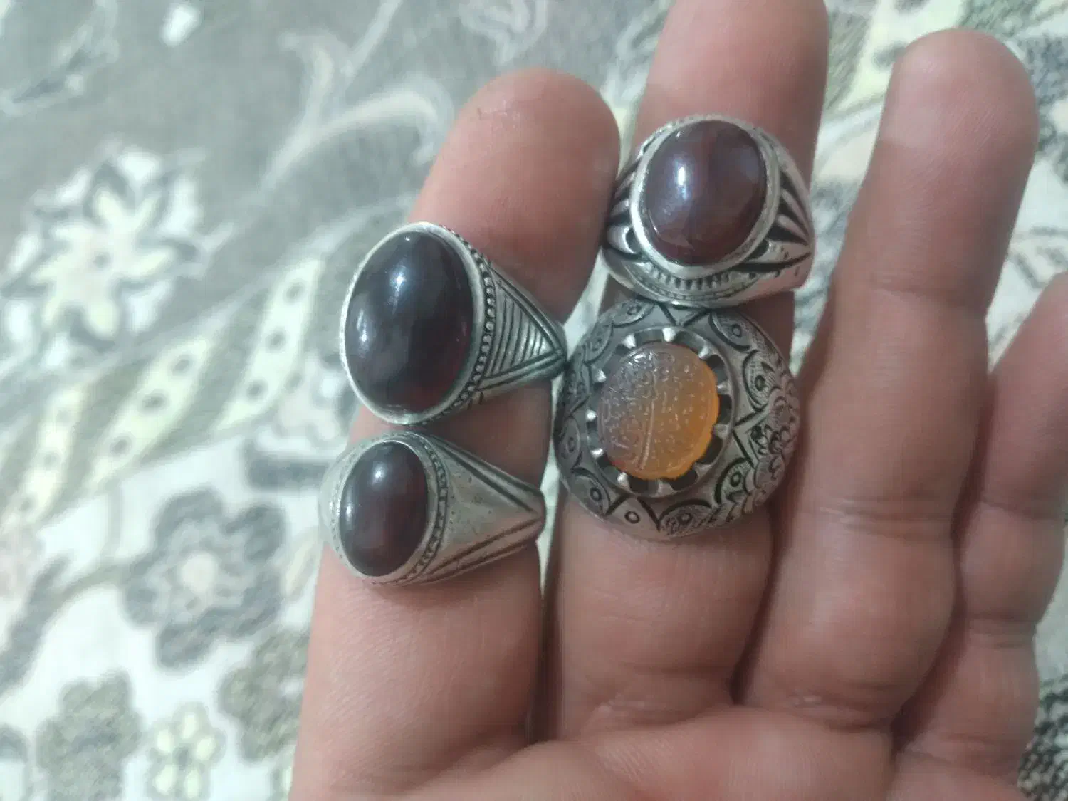 انگشتر نقره عقیق یمنی کهنه قدیمی|جواهرات|قم, جمکران|دیوار