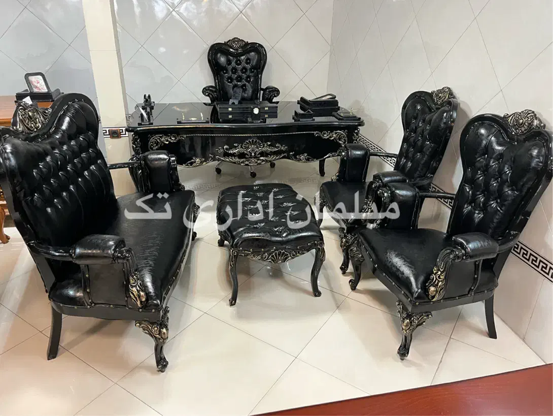 مبلمان اداری دفتری سلطنتی ساینا/مشکی پتینه|دفتر کار|چهاردانگه (تهران), |دیوار