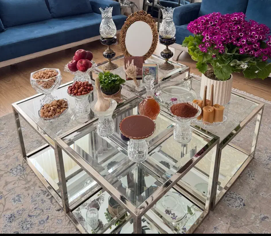 میز عسلی فلزی اینه ایی|مبلمان خانگی و میز عسلی|مشهد, صیاد شیرازی|دیوار