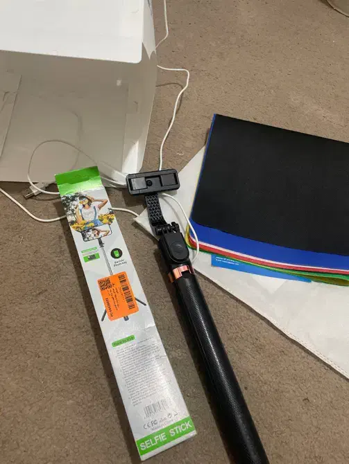 سه پایه عکاسی گوشی با کنترل و فون و باکس|دوربین عکاسی و فیلمبرداری|کرج, گلشهر|دیوار