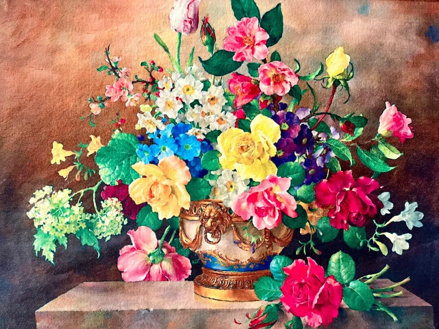 تابلو فرش فاخر ابریشم ماشینی طرح گلدان نفیس|تابلو فرش|سمنان, |دیوار