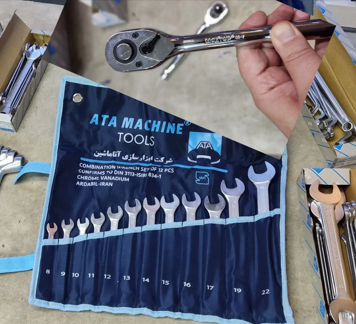 آچار تخت رینگ جغجغه داربستی آتا ATA و MAXTOP|ابزارآلات|تبریز, |دیوار