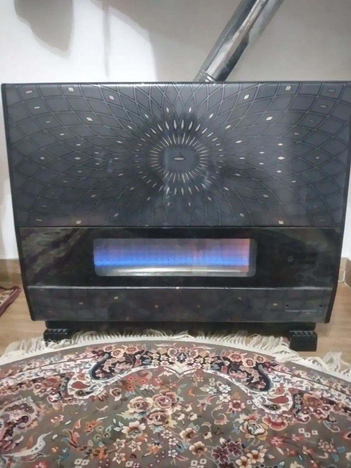 بخاری طرح شومینه ای|بخاری، هیتر، شومینه|رشت, یخسازی|دیوار