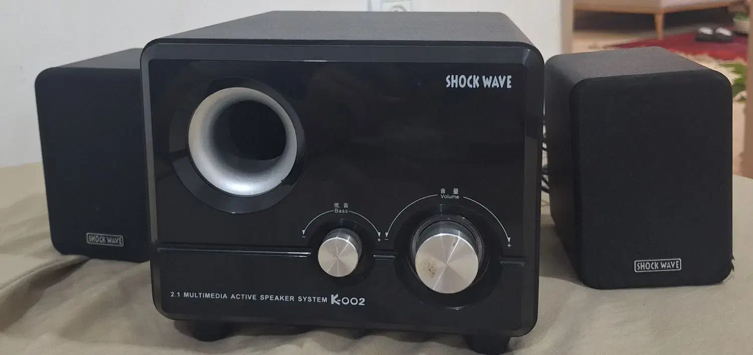 اسپیکر سه تیکه shock wave|سیستم صوتی خانگی|اهواز, گلستان|دیوار
