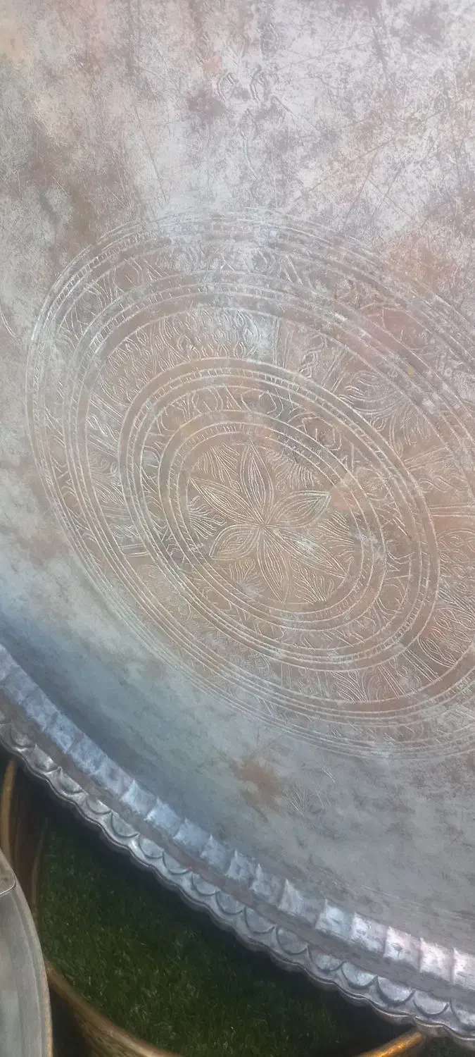 مجمعه مسی قدیمی|کلکسیون اشیاء عتیقه|قم, سرحوض|دیوار