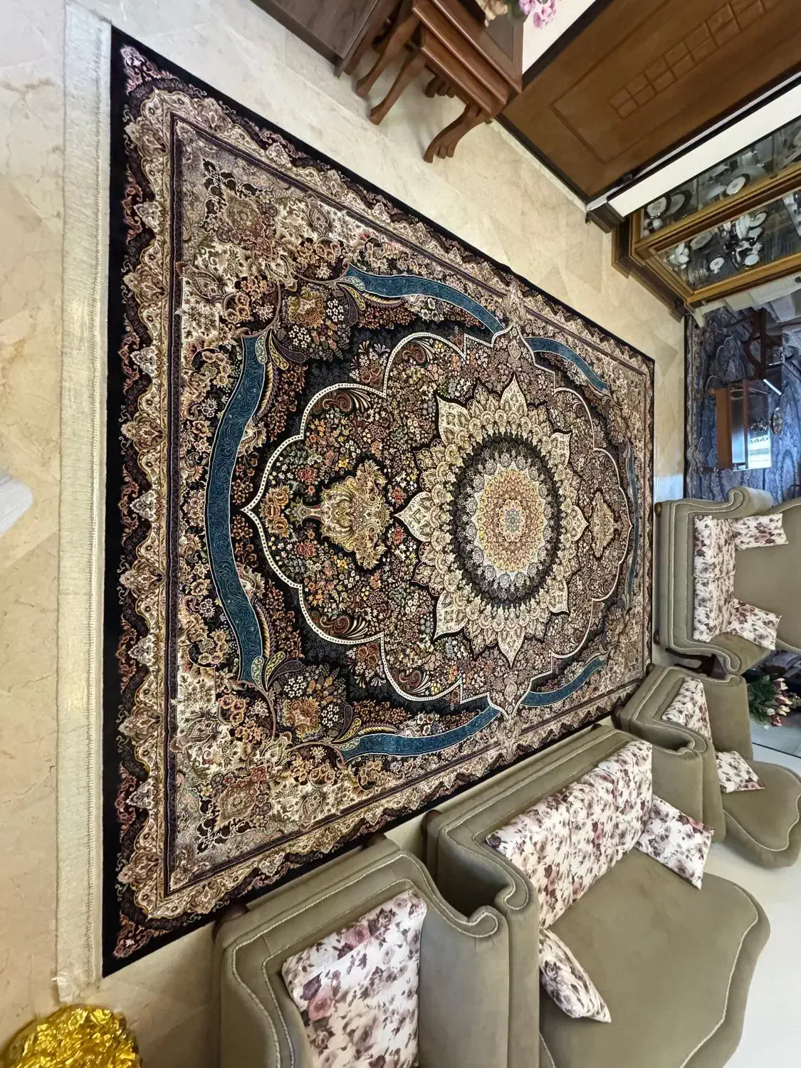 فرش|فرش|رودهن, |دیوار