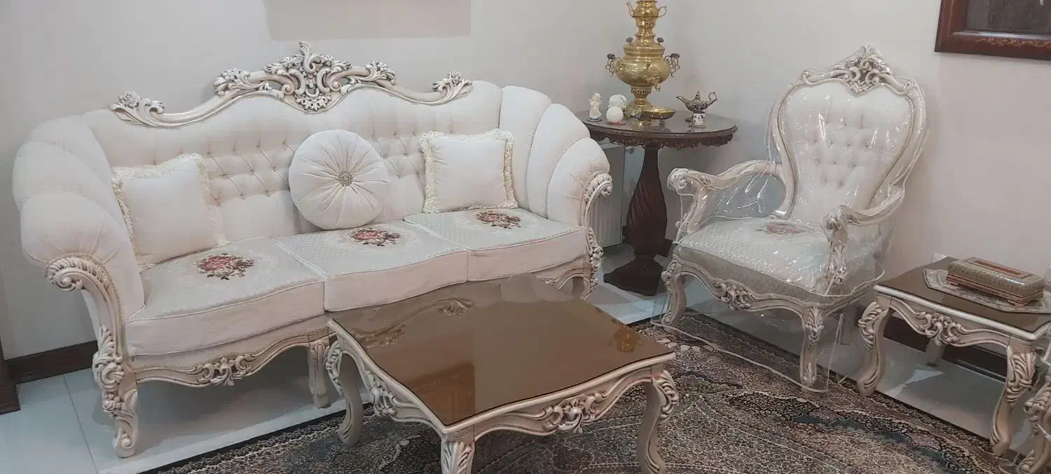 مبل استیل ۷ نفره و میز نهار خوری ۸ نفره|مبلمان خانگی و میز عسلی|تهران, شاهین|دیوار