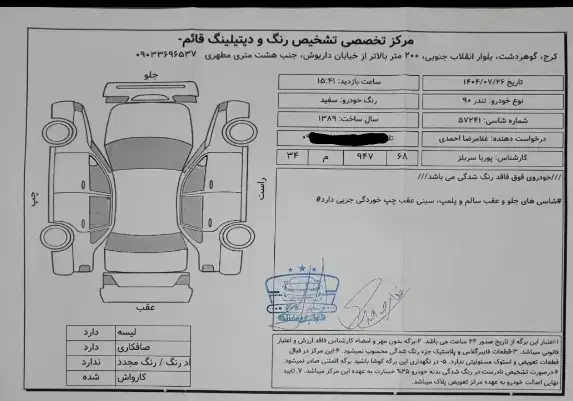 تندر 89 بی رنگ|خودرو سواری و وانت|سنندج, |دیوار