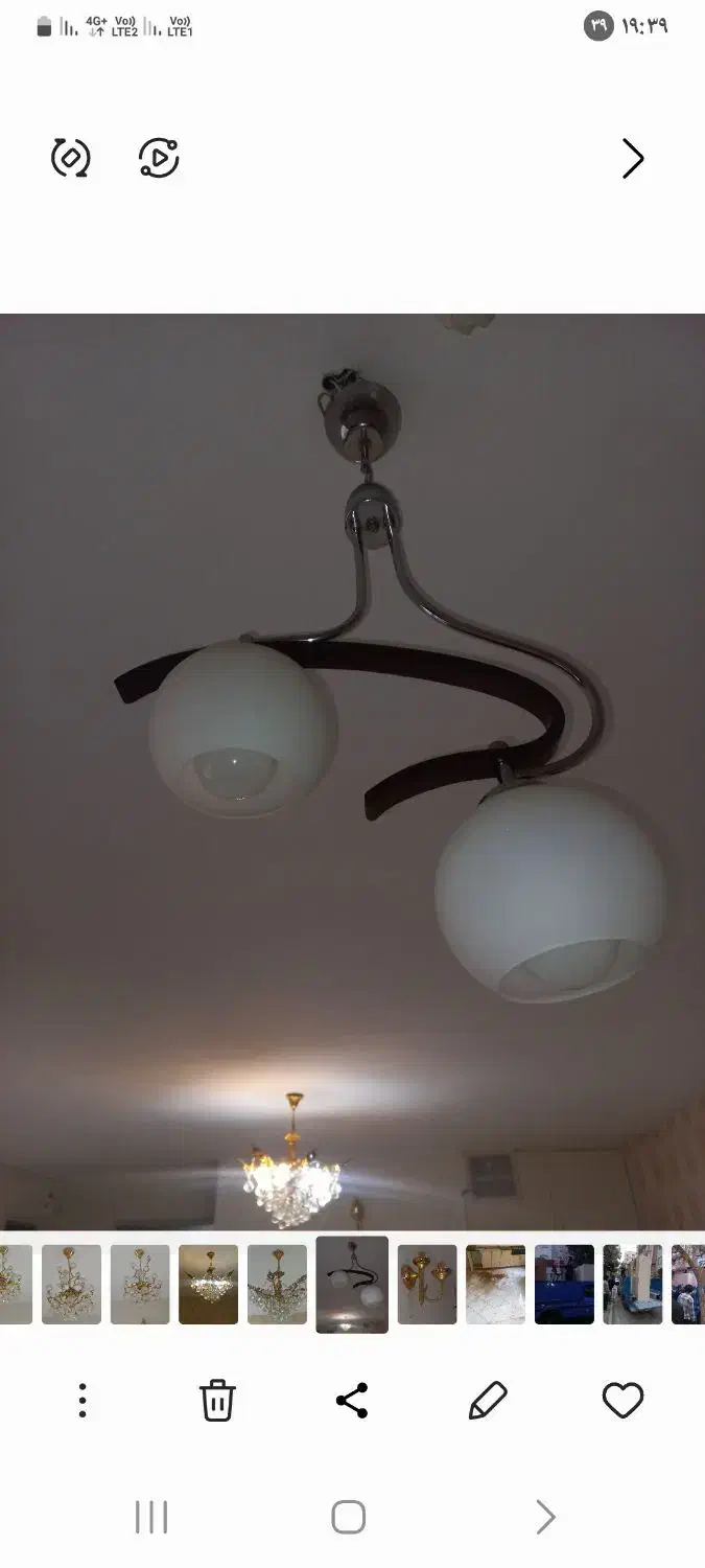 لوستر سقفی حباب دار|لوستر و چراغ آویز|تهران, باغ فیض|دیوار