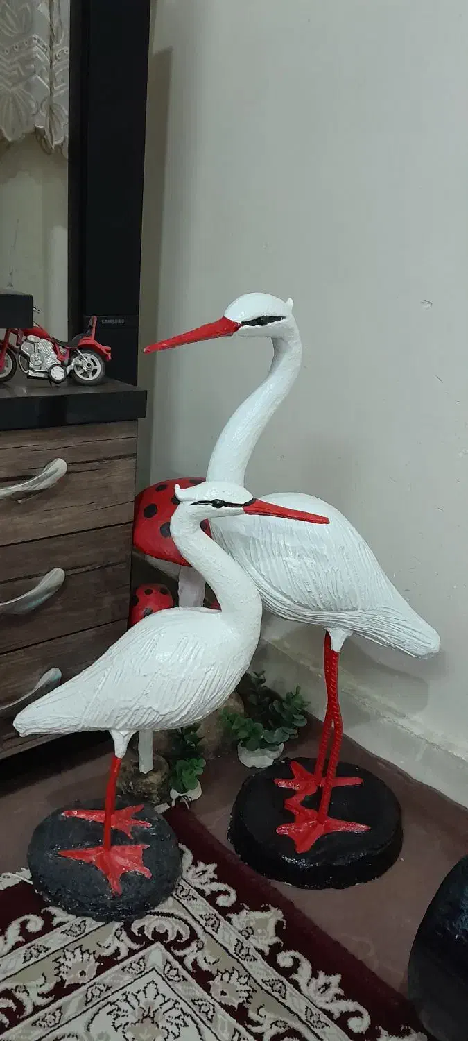 مجسمه سیمانی لک لک|صنایع دستی و سایر لوازم تزئینی|گرمدره, |دیوار