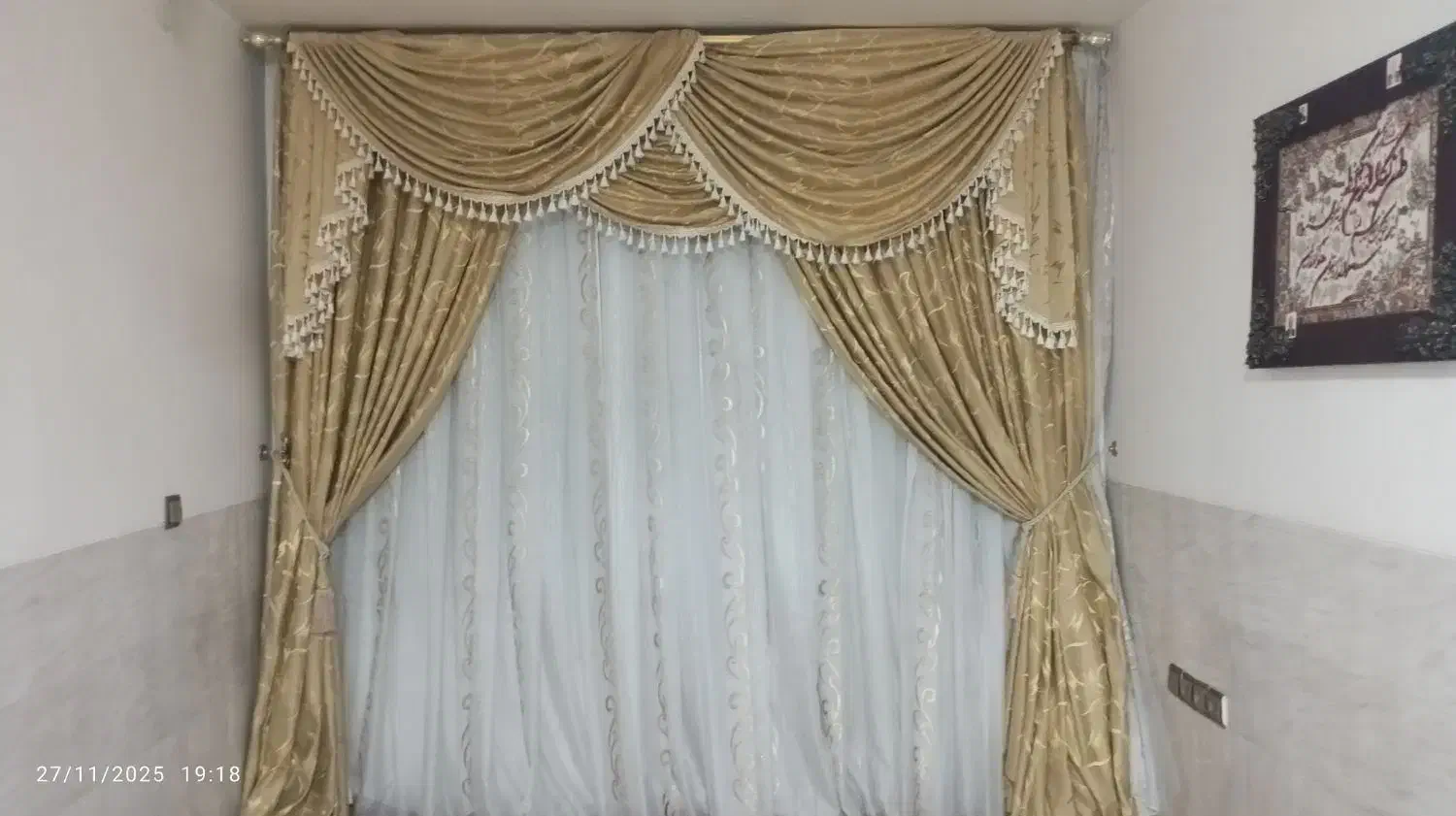 پرده برای پنجره سه متری|پرده، رانر، رومیزی|داران, |دیوار