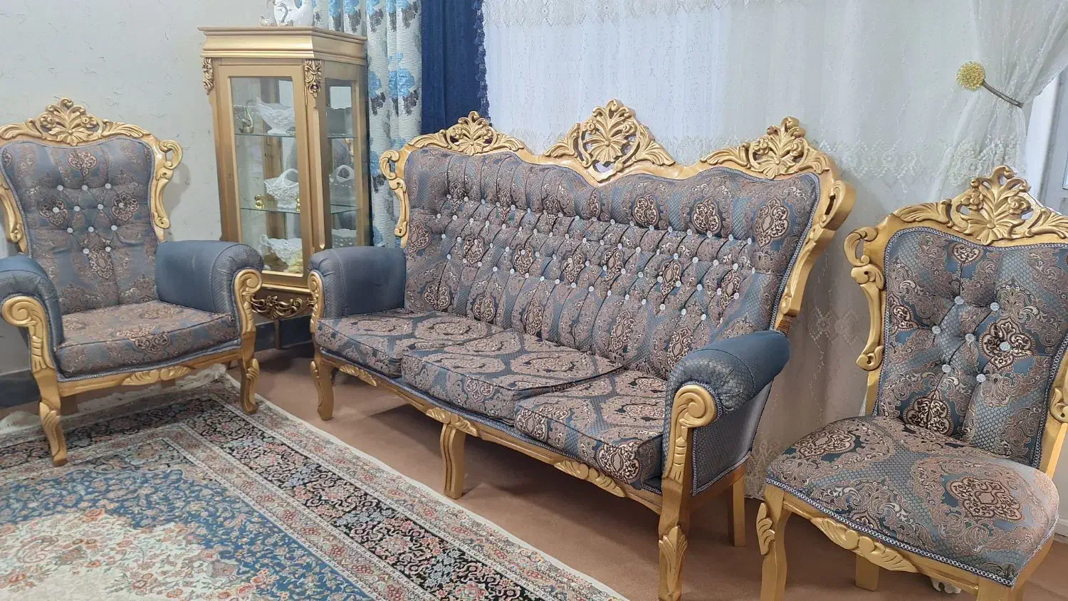 مبلمان سلطنتی ۹ نفره|مبلمان خانگی و میز عسلی|بیرجند, |دیوار