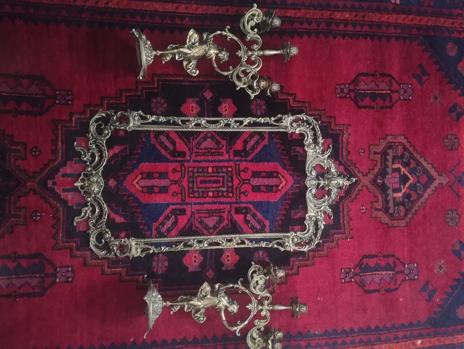 آیینه و شمعدان برنجی|صنایع دستی و سایر لوازم تزئینی|پاکدشت, شهرک امام رضا|دیوار