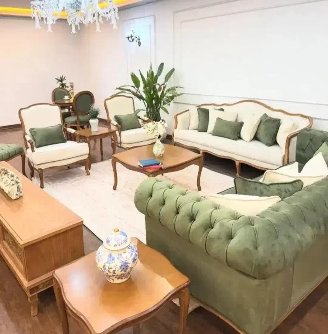 مبلمان فرانسوی چوب راش زیرقیمت بازار|مبلمان خانگی و میز عسلی|نجفآباد, گلدشت|دیوار