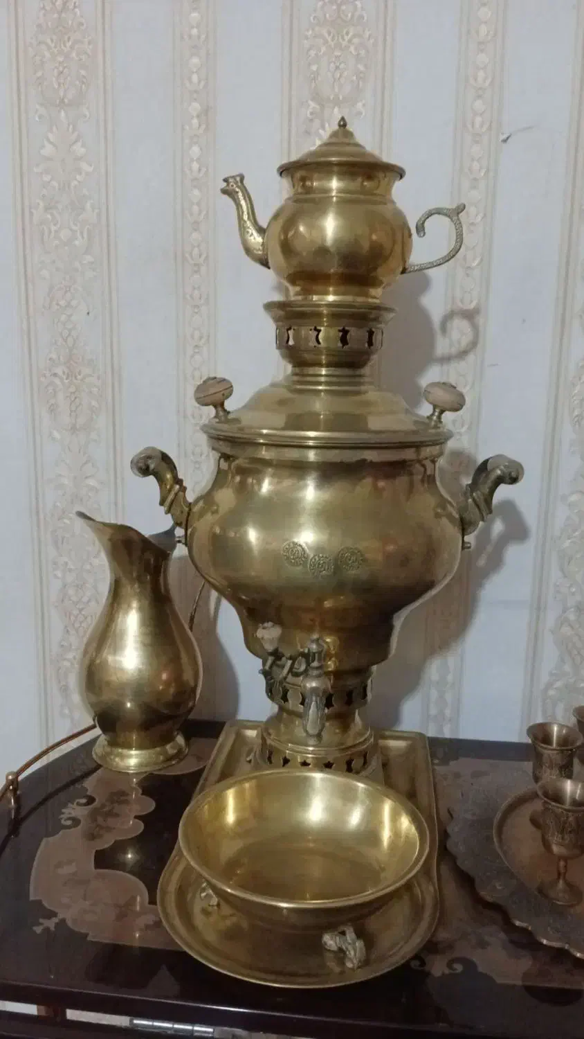 سماور برنج|کلکسیون اشیاء عتیقه|پاکدشت, پاکدشت (مامازند)|دیوار