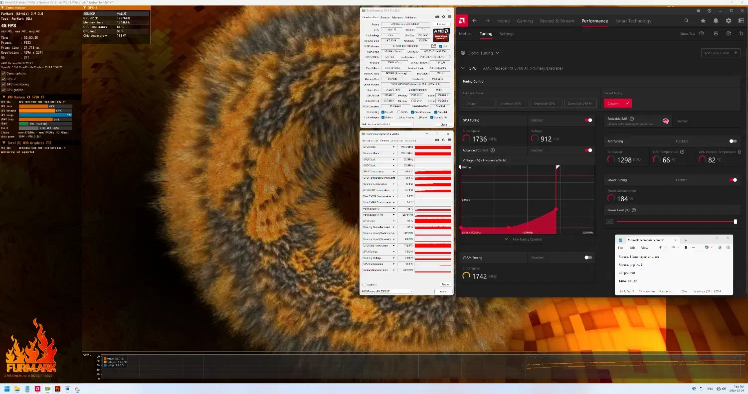 گرافیک XFX 5700 XT سه فن|قطعات و لوازم جانبی رایانه|قائم‌شهر, |دیوار