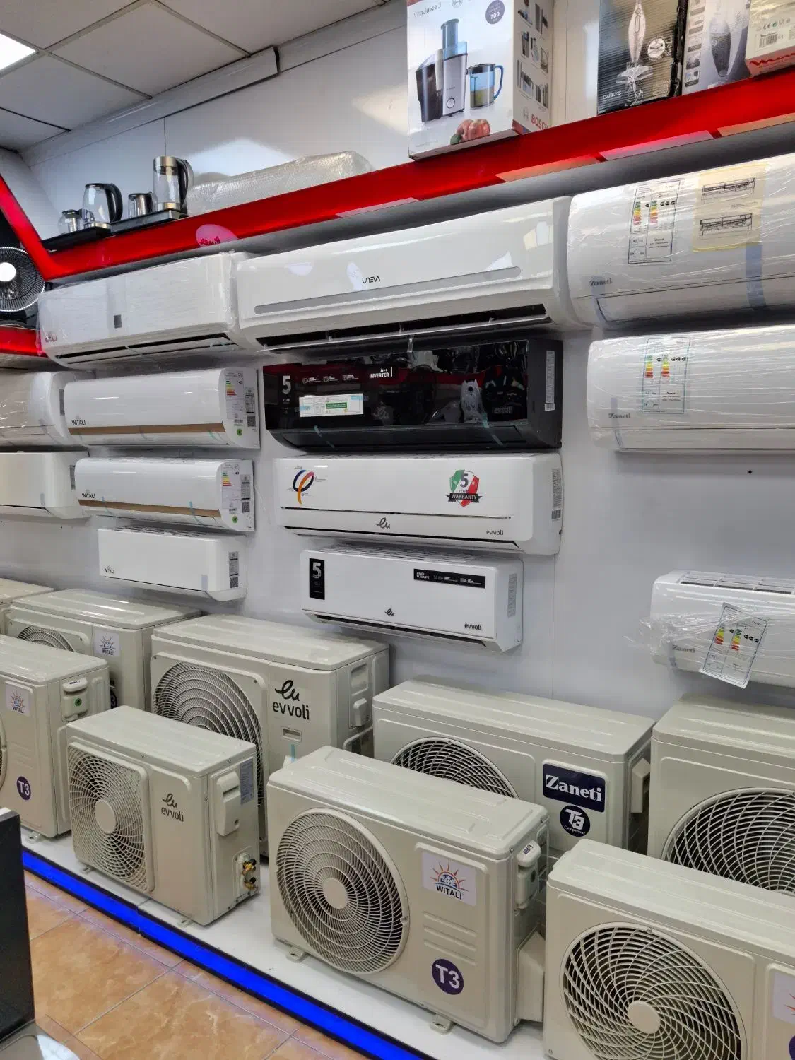 فروش انواع کولر های اسپلیت نو در سایز های مختلف|کولر گازی و فنکوئل|آمل, |دیوار