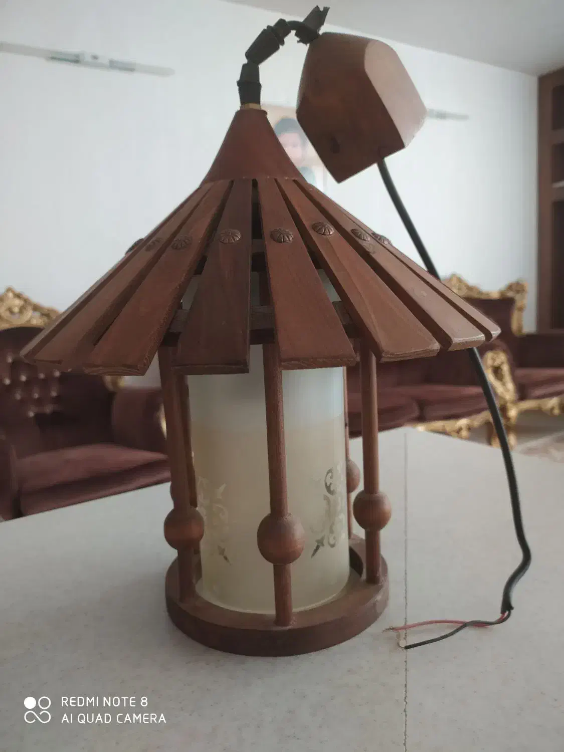 لوستر چوبی شیک|لوستر و چراغ آویز|اصفهان, آزادان|دیوار