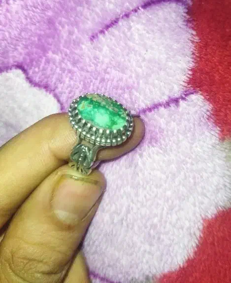 انگشتر فیروزه سبز نیشابور نقره|بدلیجات|فشاپویه, |دیوار