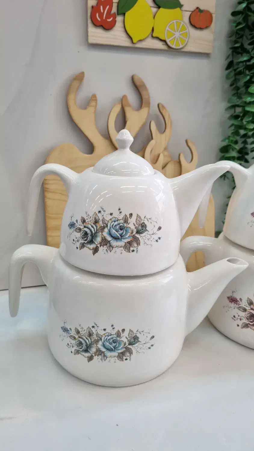 کتری قوری چینی درجه یک|قوری، کتری، قهوهساز دستی|مشهد, هنرور|دیوار