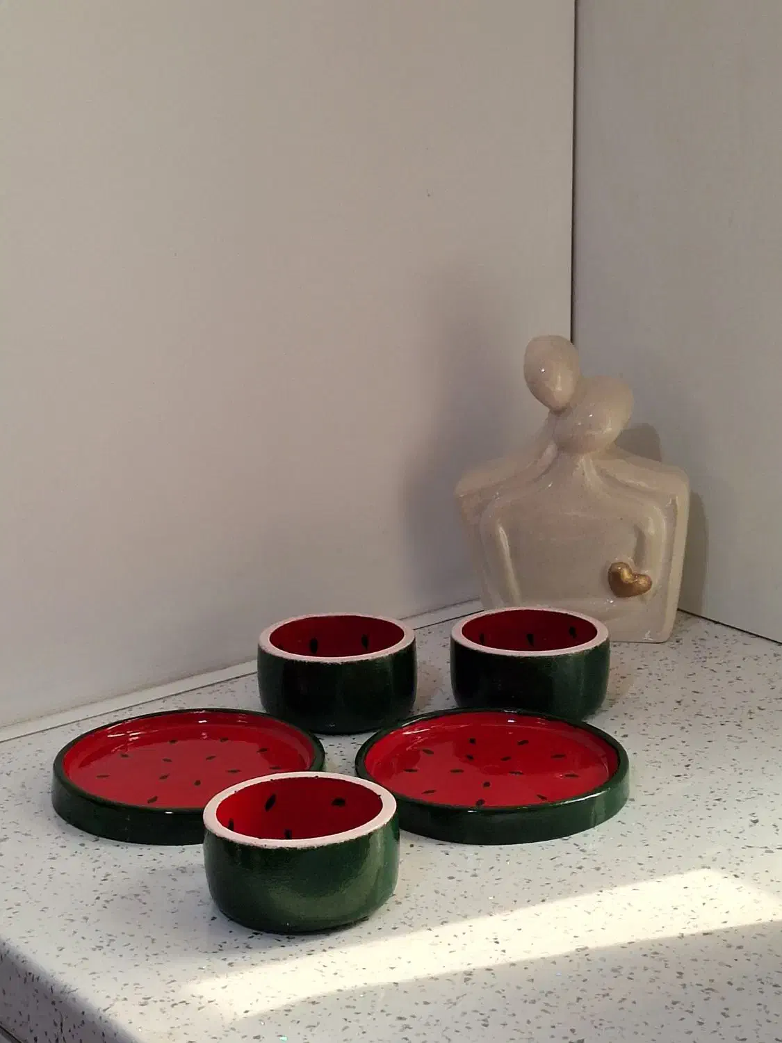 ظروف پذیرایی یلدایی سنگ مصنوعی طرح هندوانه|ظروف سرو و پذیرایی|تهران, هاشمی|دیوار