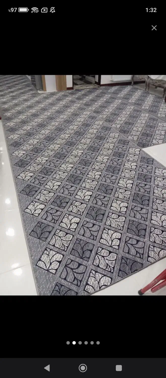 گلیم فرش ماشینی در چند سایز مختلف رنگ طوسی|گلیم، جاجیم، گبه|گلستان (تهران), |دیوار