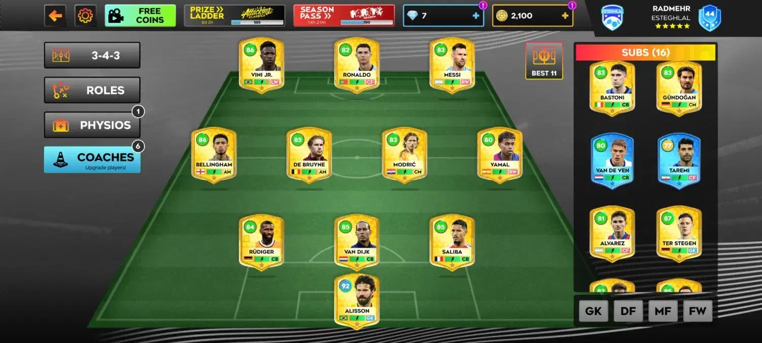 اکانت فوتبال|کنسول، بازی ویدئویی و آنلاین|شهرکرد, |دیوار