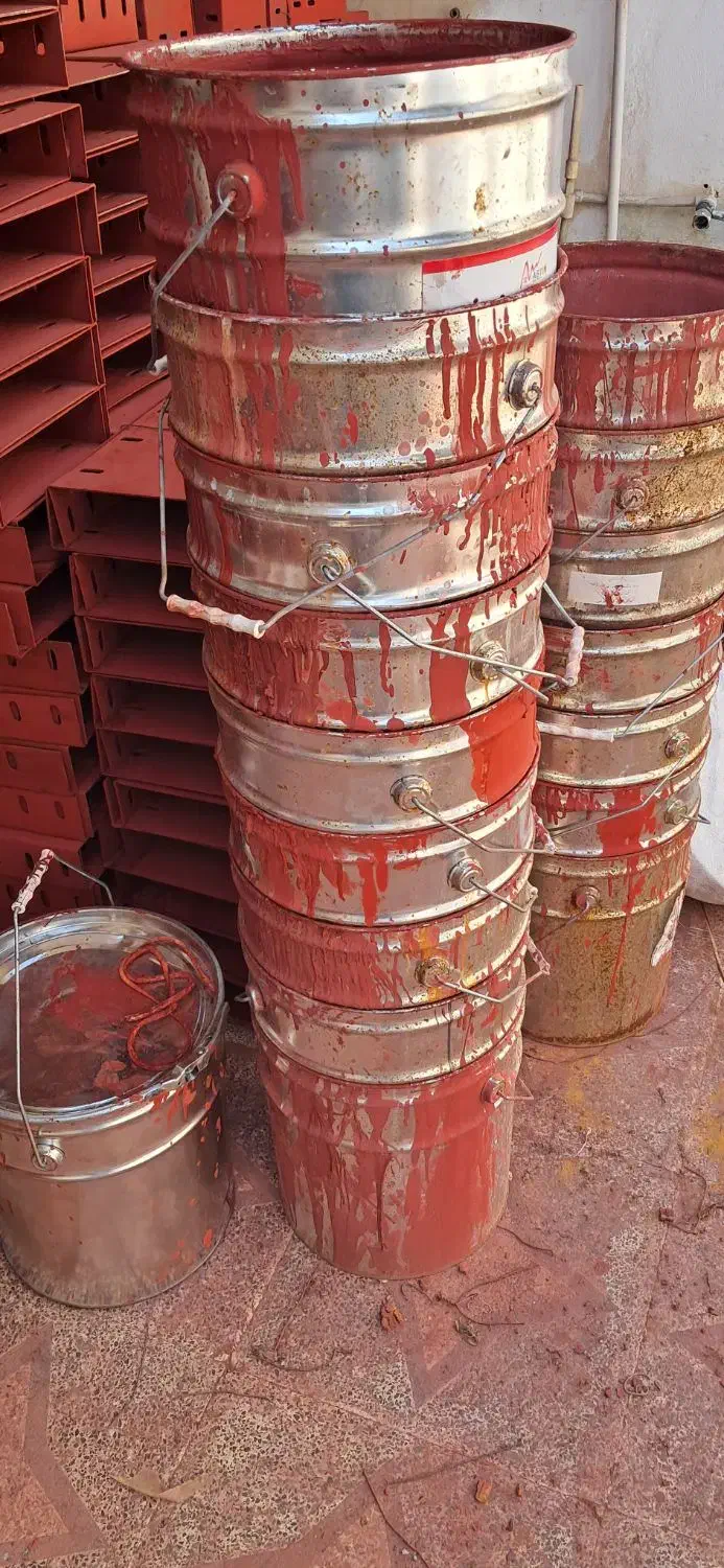 سطل رنگ خالی فلزی ۲۵ کیلویی|ظروف نگهدارنده، پلاستیکی، یکبارمصرف|آمل, |دیوار