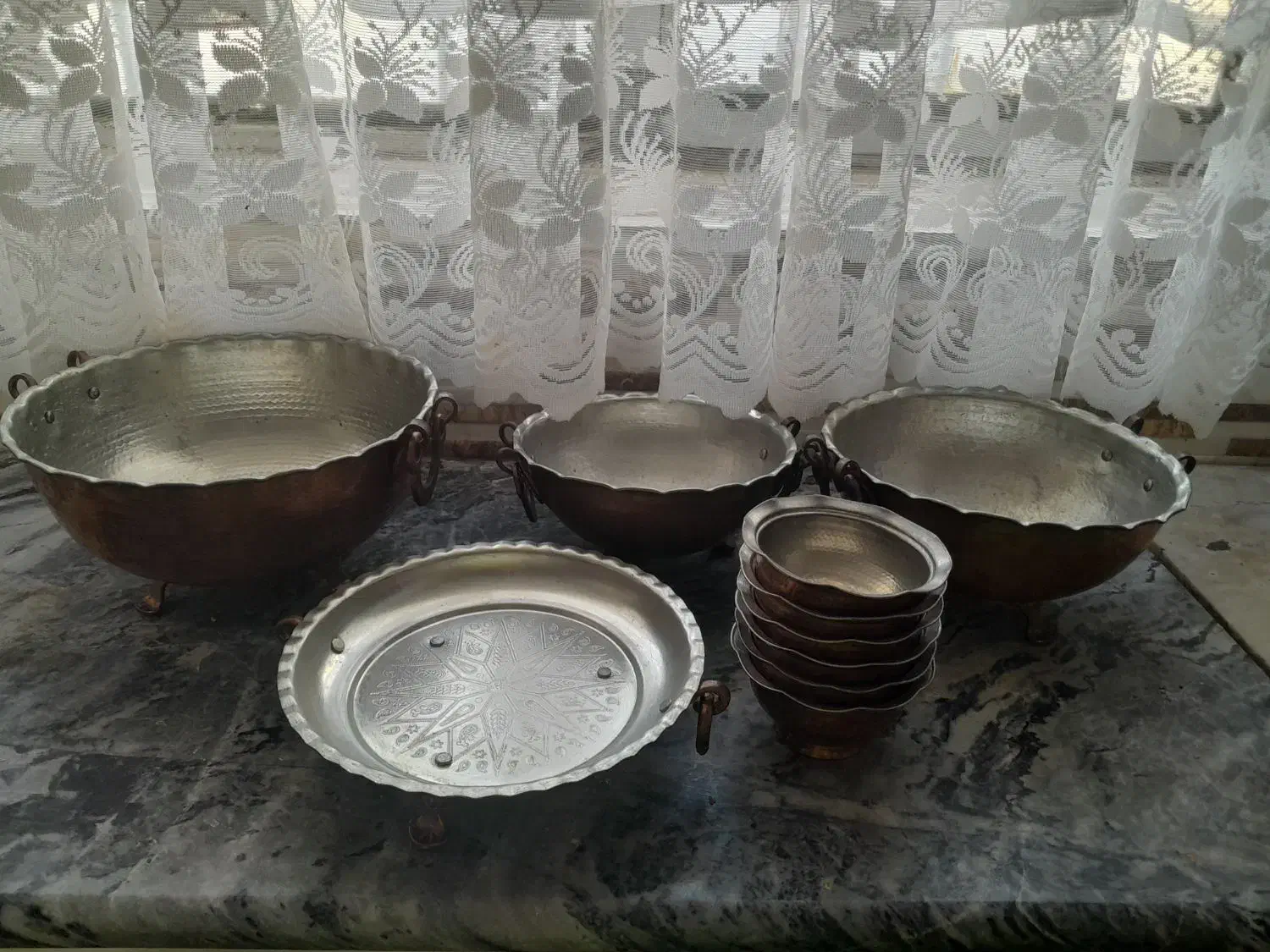 ظروف پذیرایی مسی|ظروف سرو و پذیرایی|نهاوند, |دیوار