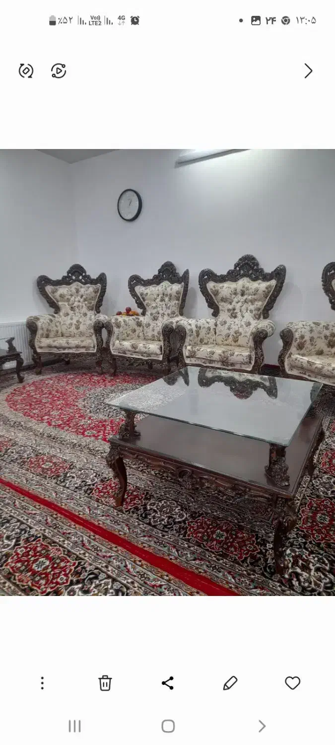 مبل سلطنتی راحتی|مبلمان خانگی و میز عسلی|قم, شهرک فاطمیه|دیوار