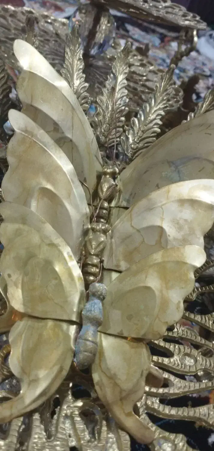 سه عدد پروانه برنز|ساعت دیواری و تزئینی|باسمنج, |دیوار